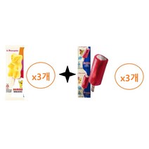 3+3 몰캉몰캉 하리보 곰젤리 막대 아이스크림 딸기 생크림 레몬, 8개(4+4)