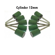 금형 연마 로터리 전동 공구 용 10 pcs 고무 장착 포인트 연삭 헤드, 실린더 12mm