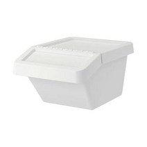 이케아 SORTERA 소르테라 분리수거함+뚜껑 37L/수납함/정리함, 색상:화이트_902.558.98