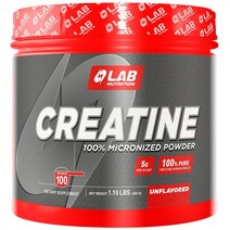 LAB 뉴트리션 크레아틴 모노하이드레이트 파우더 500g 100인분 헬스부스터
