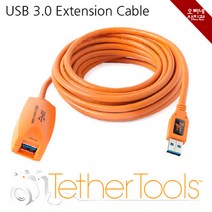 [오빠네사진관] TetherTools(정품) USB3.0 연장케이블(5M) - 촬영케이블확장선 스튜디오장비, 1개, ㄴ오렌지