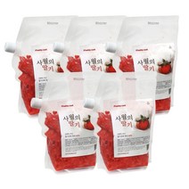 Cafe fruit 국산 딸기함량80% 프리미엄 수제딸기청 사월의 딸기, 5팩