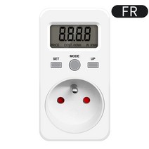 나인틴 디지털 에너지 미터 BR FR US EU 플매트 카펫 러그 전력계 소켓 전압 전력 AC 230V 16a 전기 분석기 모니터 테스터, [04] FR Plug, 04 FR PLUG