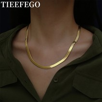 황 금 두꺼비 금전운 돈 들어오는 개업 선물 삼족 tieefego 패션 24k 골드 목걸이 4mm40-45-50-55cm 블레이드 목걸이 뱀 뼈 체인 남자 39s amp 여성용, 55cm