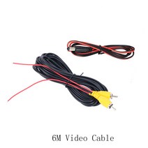 와이드 앵글 HD 자동차 후방 카메라후방 비디오차량 카메라백업 역방향 카메라12 LED 야간 투시경주차 카메라, 04 6M Video Cable