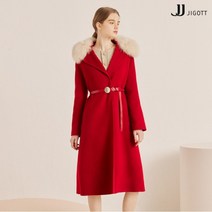 [JJ지고트(JJ JIGOTT)] (JJ지고트) 폭스 칼라 A라인 울 코트 GLCA0CT5