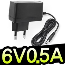 명호전자 6V어댑터 DC 6V 500mA 0.5A 1A 2A 3A 아답터, MH01_6V 0.5A 벽걸이형