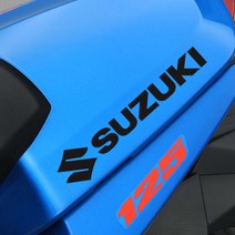 스즈키 로고스티커 데칼 SUZUKI 오토바이, 250x53mm, 흰색