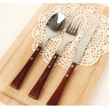 스테이크용 우드포인트 클래식 커트러리세트 빈티지