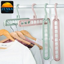 젠카 공간활용옷걸이 멀티 매직 공간절약 옷걸이 9칸 수납 회전형 기능성 HQH 다이소, 01. 아이보리, 1개