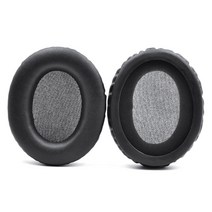 1Pair 교체 부드러운 가죽 이어 패드 스폰지 폼 귀 쿠션 커버 Steelseries Arctis 3 5 7 헤드폰 헤드셋, 검은색