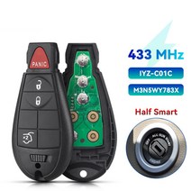 KEYYOU 크라이슬러 타운 컨트리 지프 그랜드 체로키 닷지 캘리버 M3N5WY783X IYZC01C 433Mhz 원격 키 20082010 자동차 부품 호환, 08 Model 8, Model 8