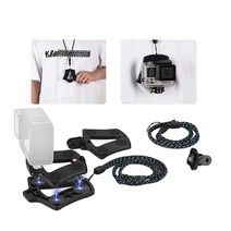 Gopro 용 슈퍼 스냅 마그네틱 마운트 마그네틱 액션 카메라 가슴 마운트 POV/Vlog 목 끈 셀카 홀더 GoPro Hero 11 10 9 8 7 6 5 블랙 디지털 카메라 DJI Osmo Action과 호환 가능