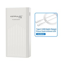 가성비 호환 외부 배터리 충전기 양방향 고속 보조베터리 C타입 PD 20W 40000mAh 18W QC 3.0, 01 20W Without Led 2