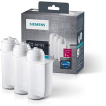 독일 직구 지멘스 TZ70033A Brita Intenza 정수 필터 EQ 시리즈 및 내장형 완전 자동 기계용 물의 석회질 함량 감소 3개들이 팩 흰색