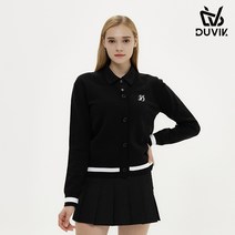 듀빅 여성 Y라인 배색포인트 니트 가디건 DD3WSC276BK