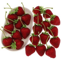 Gresorth 12pcs Artificial Lifelike Simulation Big Strawberry Fake Fruit Home Kitchen Decor Photo Pro, 1