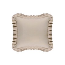 마벨러스 사각 쇼파 쿠션 (가죽 / 면 /린넨), 프릴 라이트베이지