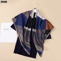 DFMEI 트윌 사각 스카프 얇은 장식 넥 스카프 숄 머플러