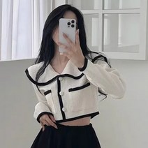 여성아우터 가을 꾸안꾸 자켓 가을프렌치아카데미 밀리터리 컬러 가방 옆트임 루즈핏 숏 코트 여