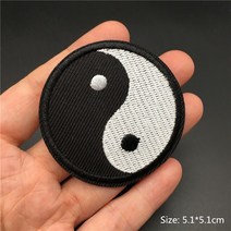 와펜 패치 자수 열접착 흑백 자수 패치 줄무늬 의류 아플리케 철 스티커 바느질 Diy 장식 배지 태극기 리폼 캐릭터 밀리터리 알파벳, 21 CT-0202