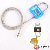 61cm 철와이어 자물쇠 / 다이얼 비밀번호 번호키 / 도난방지 잠금장치 시건장치 / 가방 자전거 킥보드 분실방지, 1개 835(티셔츠)