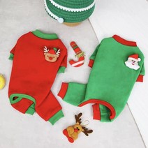 코코스튜디오 고양이 강아지옷 크리스마스 올인원, 코코 크리스마스 올인원/그린(산타)