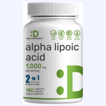 미국 R 알파리포산 S알파리포산 1000mg 180정 2개월분, 1개