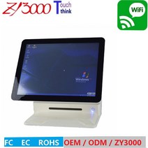 Windows 올인원 터치 스크린 영어 VFD 고객 디스플레이 POS 시스템 공장 가격 15 인치, 01 미국_01 i3  128G 8G RAM, 01 White