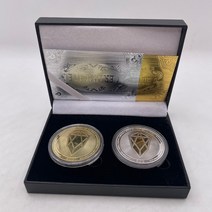 기념주화 비트코인선물 모형소품2in 1 박스 비트코인/이더리움/라이트코인/대시/리플/모네로/EOS Binance V, 04 SET13