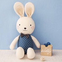 [아기인형] 바이루체 유기농 애착인형 토끼 두루B 유아 출산 선물 용품, 견본색