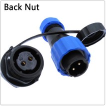 전기설비 케이블 커넥터 방수 커넥터 sp16 ip68 케이블 커넥터 플러그 및 소켓 암수 2 3 4 5 6 7 9 핀, 01 Back Nut_01 2P