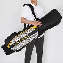 제이린드버그 남녀공용 골프가방 Golf Caddie백 Golf용품 Play Print Stand 블랙+옐로우, 상세설명참조, 1