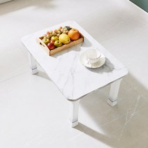 접이식 테이블 작은상 밥상 좌식 미니 다용도상, 블랙마블