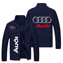 오토바이 자켓 슈트 잠바 2023 새로운 남성용 재킷 아우디 자동차 로고 프린트 재킷 패션 여성용 윈드 브레이커 모터크로스 바이커 재킷 의류 코트, 2, xxxl