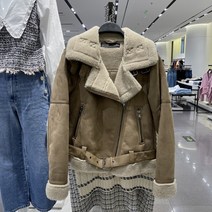 [KYO컴퍼니] ZARA 여성 스웨이드 자켓 겨울 무스탕 재킷 2컬러