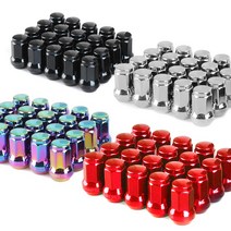 락모터스 자동차 락너트 P1.5XM12 현대 기아 스페셜키 휠너트 휠볼트 경량너트 락볼트 휠 타이어튜닝 차량용, 7각락너트(레드)