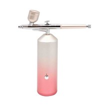 휴대용 소형 미니 페이스 네일 손톱 에어 브러쉬 브러시 산소 인젝터 공기 압축기 키트 페인트 스프레이 건 아트 문신 공예 케이크 나노 안개 미스트 분무기, [04] PINK