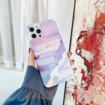 보라빛 은하수 유화 아이폰케이스 폰케이스