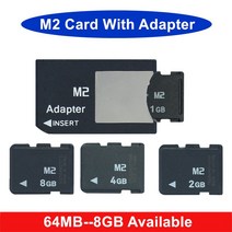 M2 메모리 카드 8GB 4GB 2GB 1GB 512MB 256MB 64MB 스틱 마이크로 어댑터 MS PRO DUO, 03 64MB
