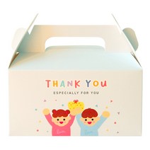 도나앤데코 롬롬 손잡이 사각 답례품 선물포장 상자, 하늘, 15개