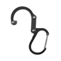 Carabiner D-링 야외 교수형 클립 키 ​​체인 걸쇠 등반 알루미늄 합금 휴대용 배낭 생존 스냅 후크, Small, ,Black