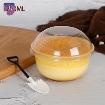 카페 푸딩병 내열 베이커리 베이킹 용기 요거트 뚜껑 디저트컵, 내열 4각컵+뚜껑삽 50개