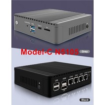 소형미니PC 미니 휴대용 산업용 한뼘 2.5G 소프트 라우터 11th 펜티엄 N6005 N5105 4 인텔 i226 Nics 2 x NVMe DDR4 팬리스 PC 방화벽 기기 VP, [01] No Ram No Storage, [02] AU, [05] ModelC Celeron N5105