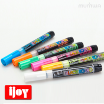 문화 블랙보드마카 낱개 단색 유리용 6개, 노랑