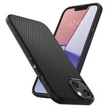 Spigen iPhone13 케이스 TPU 두께 1.8 mm 미끄럼 방지 소프트 케이스 매트 내충격 미군 MIL 규격 취득 방지 지문 방지 충격 흡수 무선 충전 대응 리퀴드 에어 ACS03521 (매트 블랙)