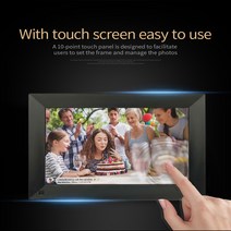 동영상액자와이파이 10.1 인치 디지털 사진 액자 1280x800 IPS 터치 스크린 16 기가 바이트 스마트 공유 또, 01 A(UK)