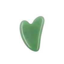 천연 석재 구아샤 제이드 페이셜 뷰티 스크래핑 마사지 도구 얼굴 바디 구아슈 스크레이퍼 스킨 리프팅 링클 리무버 케어, [09] Light Green(Glass)