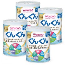 Wakodo Gungun Baby Follow-Up Milk With Iron 와코도 철분 DHA 함유 군군 분유 (9-36개월) 830g 4개