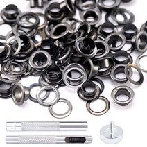아일렛 버튼 그로멧 키트 그로멧 설정 도구 금속 수선 의류 신발 가방 가죽 공예 DIY 장식 50/100세트, 50 도구 세트 건 제트
